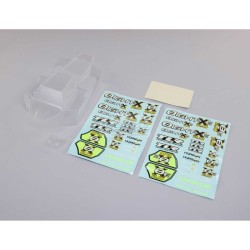 TLR Body set with decals, clear: 8x, 8xe 2.0